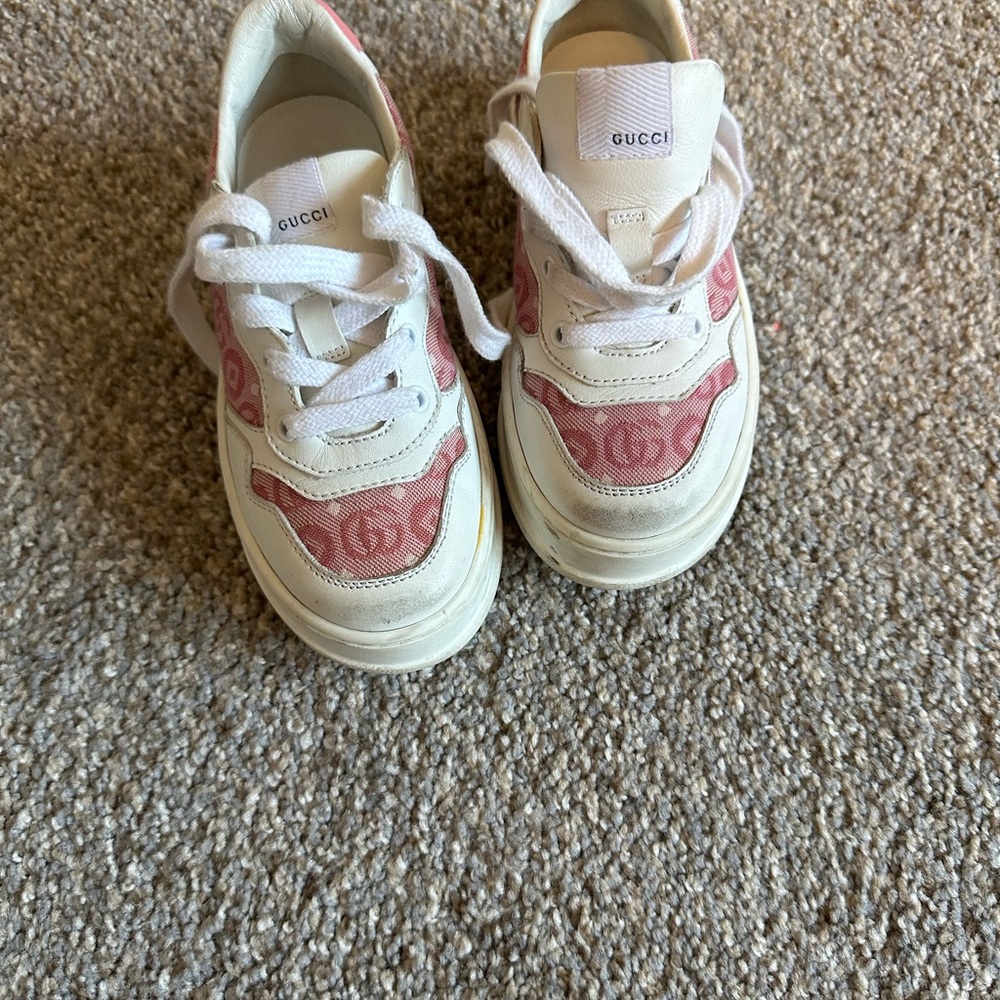 Gucci Kids Sneakers in Pink and Cream